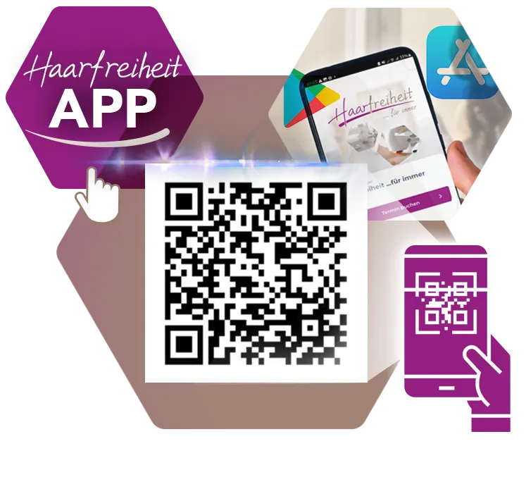 Haarfreiheit App QR App-Store Link